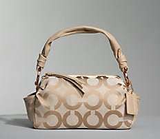   Parker Op Art Zip Shoulder Bag Purse 13439 Khaki Rose Gold Clothing
