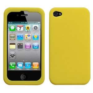  Solid Yellow Silicone Skin Cover Case Cell Phone Protector 