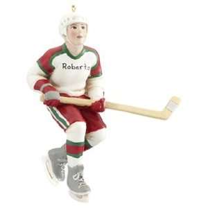 Personalized Hockey Player Christmas Ornament