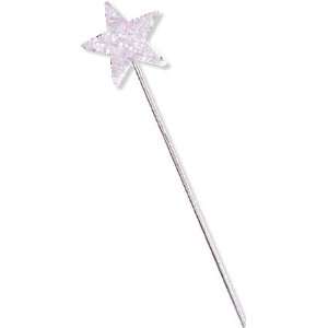  Star Magic Wand with Sequins White Pearl Iridescent 