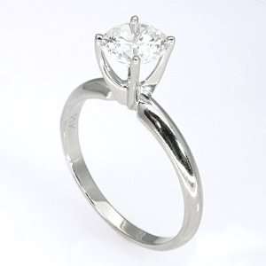 0.50 ct Round Diamond Solitaire Ring 14K White Gold (6) Jewelry