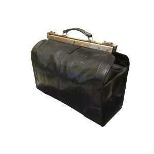 Vintage Valor Rome Black Italian Leather Duffel, Duffle, Travel Bag 