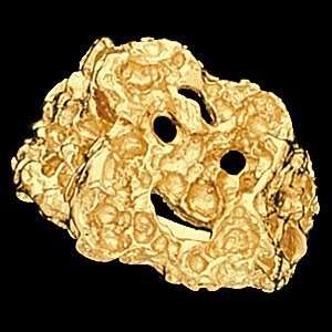    18.00X17.00 MM 14K Yellow Gold Gents Nugget Mounting Jewelry