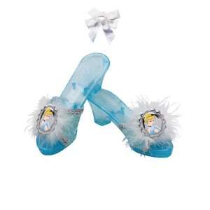   Blue Disney Princess Cinderella Shoes for Little Girls with Hair Bow