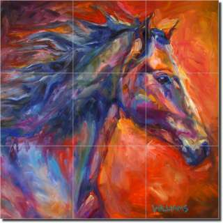 Williams Horse Equine Abstract Art Ceramic Tile Mural  