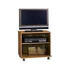   Rolling TV Stand Alder Wood Finish For Up To 26in Flat Screen TV