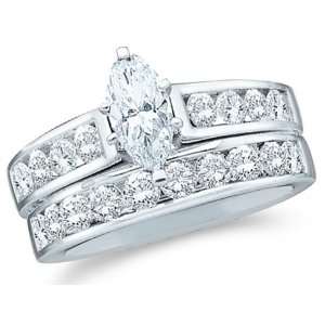 Size   6   14k White Gold Diamond Ladies Womens Bridal Engagement Ring 
