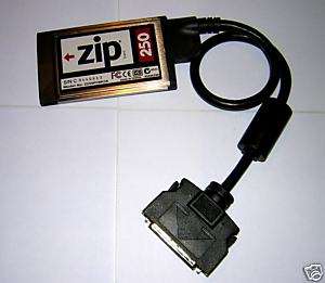 Iomega Zip 250 USB Ext. Drive PCMCIA Adapter PC Card + Cable  