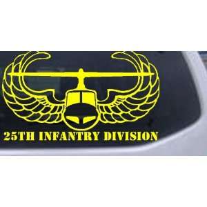Yellow 16in X 27.6in    25th Infantry Division Car Window Wall Laptop 