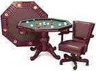 in 1 Dining Poker and Bumper Pool Table 48 Octagon Mahogany Finish