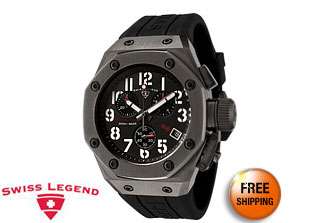   Trimix Diver Chronograph Watch with Black Rubber Strap (10541 GM 01