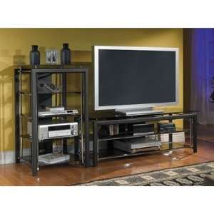  Midnight Mist 60 Flat Panel TV Stand with Audio Rack in 