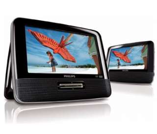 PHILIPS 7 Flat LCD Portable Car Dual Screen DVD Player  