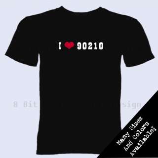 Love 90210 T Shirt TV Retro Television Geek S  2XL  