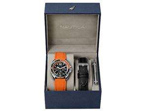    Nautica Chronograph Dual Strap Mens Watch Box Set N09908G