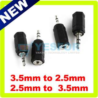NEW 2.5MM to 3.5MM Audio Stereo Headphone Jack Adapter  