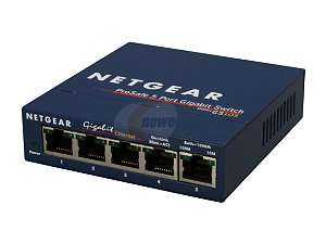 NETGEAR ProSafe GS105 Desktop Switch Gigabit with Jumbo Frame support 