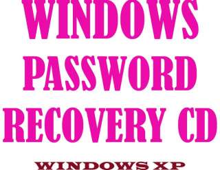   XP Password Recovery Admin Administrator Login Lost Unlock Reset CD