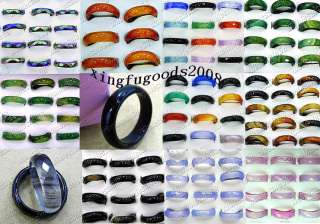 FREE wholesale lots mixed faceted/smooth agate rings  
