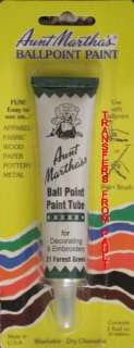 Forest Green Ball Point Paint for Decorating Embroidery   Aunt Martha 