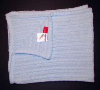 Amy Coe Ltd Ed Lt Blue Cable Knit Chenille Baby Blanket Target  