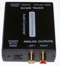 Digital Audio To Analog Stereo Audio Converter  