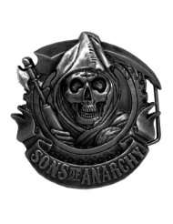 Sons Of Anarchy Grim Reaper SAMCRO Skull Belt Buckle