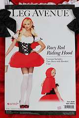 Racy Red Riding Hood Set Leg Avenue Costume With Stocking/Petticoat 