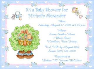 10 NURSERY RHYMES PERSONALIZED BABY SHOWER INVITATIONS  