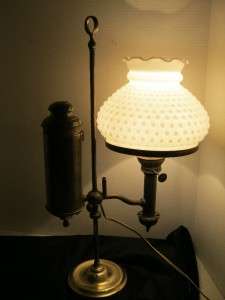 Antique Student Lamp Brass Electrified Dated Dec 1,1874 CFA Hinrichs 