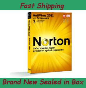 BRAND NEW★★ Norton Antivirus 2011   1 User/3 Pc  