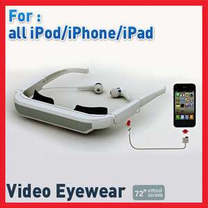   Screen Digital Video Eyewear Glasses for Apple iPhone iPad iPod  