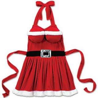  Mrs. Santa Claus Sassy Christmas Apron with Faux Fur and 