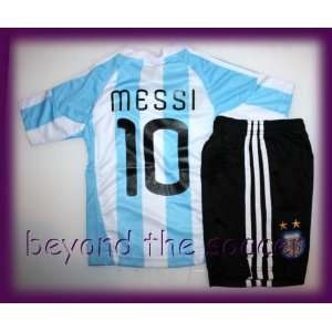  ARGENTINA WC HOME MESSI 10 FOOTBALL SOCCER KIDS JERSEY 