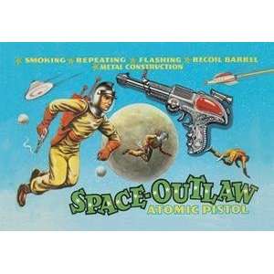  Vintage Art Space Outlaw Atomic Pistol   01715 5