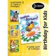 Bright Artwork Birthday For Kids Boxed Cards Of 12 759830180351  