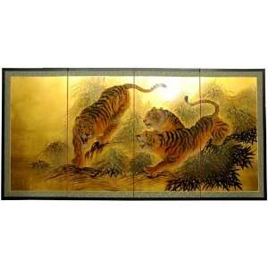  Large Big Larger Size Wall Art   36 x 72 Asian Tigers 