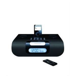  iLuv Black Stereo audio alarm clock for iPod Model i177BLK 