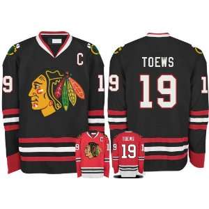 EDGE Chicago Blackhawks Authentic NHL Jerseys #19 TOEWS BLACK Jersey 
