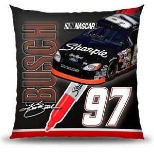  Racing Kurt Busch 18X18 Sublimation Toss Pillow   Auto Racing Fan 