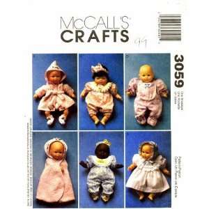   3059 Crafts Sewing Pattern Baby Doll Clothes Arts, Crafts & Sewing