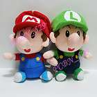 New Super Mario Brothers Plush Figure ( Baby Mario and Baby Luigi )