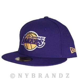 New Era Cap Fitted NBA Los Angeles Lakers Purple Gold Logo  