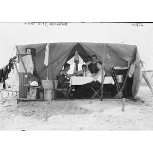   Card game in tent, Tent City, on beach, Rockaway, N.Y.