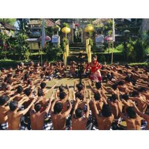  Men Performing the Famous Balinese Kecak Dance, Bali 