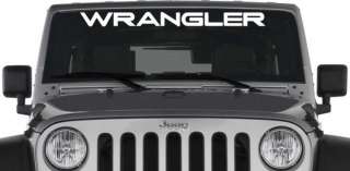 Jeep Wrangler Windshield Vinyl Banner Decal Sticker Logo 38 x 3 