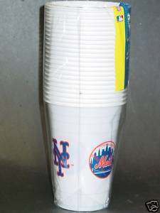 MLB Disposable Plastic Cups, New York Mets, NEW  