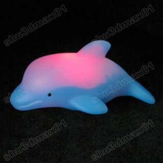 5pcs LED Flashing Dolphin Light Lamp Baby Kids Bath Toy 1757 Features