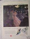 50s VINTAGE PRINT AD COFFEE SWISS WATCH DANCING BEACH