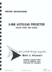 Bell & Howell 254RA 254RAS Projector Service Manual  